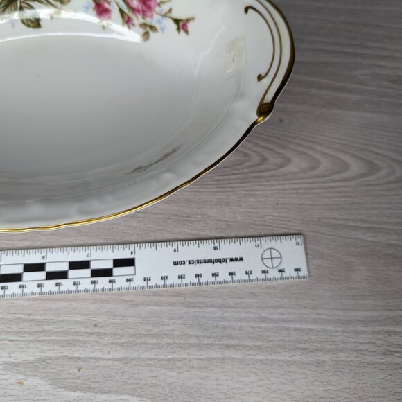 Vintage 1950s Royal Rose (Moss Rose) Fine China Japan Vegetable Serving Bowl - Picture 11 of 13